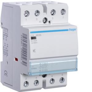 Magneetschakelaar 63A 4 maak geruisarm 12V AC/DC 50Hz