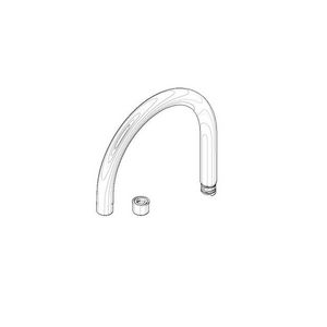 Uitloop 231x250x30mm, 27-30l/min. chr