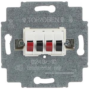 Inbouw stereoluidsprekercontactdoos 2x steek alpinwit (0248/04-101)