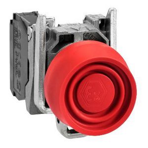 Drukknop Terugvering Verhoogd Ø22mm 1NC ATEX Harmony XB4