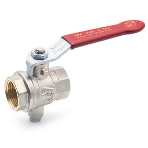 Kogelkraan vernikkeld hendel met 1/8" nippelaansl. 3/4"bn.