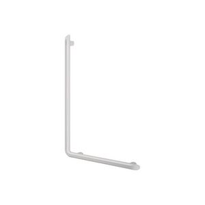 Douchestang L-vormig Ø35 H.750 aluminium wit