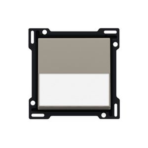 Afwerkingsset tekstveld enkelv. schakelaar/knop bronze