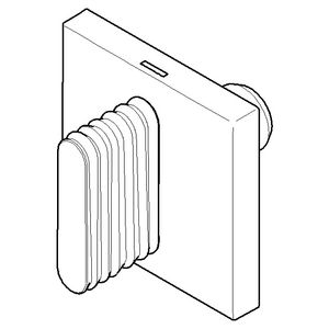 Greep inbouw wand Cold ovaal golf 60x60x40mm Dark plat.geb