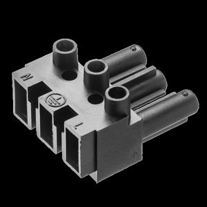 Steker 3-polig female zwart (AC166-A BU/ 3 zw) VVE=200