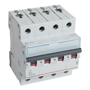 Installatieautomaat MCB TX3 4-polig B-karakteristiek 1A 6000A