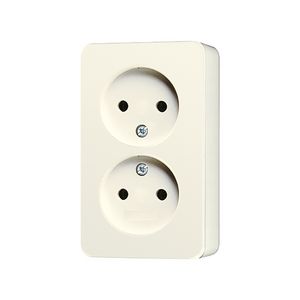 Wandcontactdoos wit 2-voudig AP600