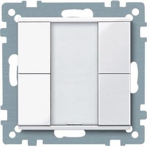 Impulsdrukker 2-voudig plus Actief wit Systeem M KNX
