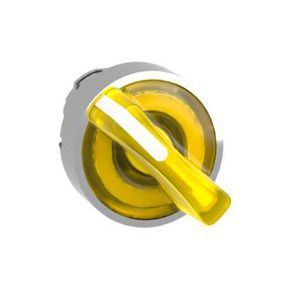 Kop voor keuzeschakelaar 2 pos Geel Verlicht Led Terug XB4