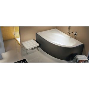 Ligbad Lyra asymm. rechts 140x90cm hooglans wit excl. badpoten