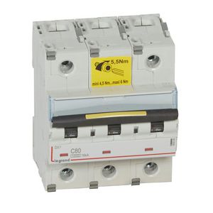 Installatieautomaat 3-polig C-karakteristiek 80A 10000A/16kA DX³ DIN