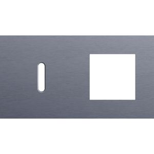 Afdekplaat 2-voud horiz. 71mm centerafst. 226-56805