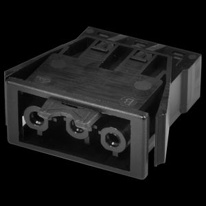Chassisdeel 3-polig zwart vergrendeling plug-in connector (AC166 GEBU/ 3 zw) VVE=10