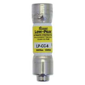 Zekering laagsp. 6A AC 600V 10x38 CC UL traag afke VVE=10