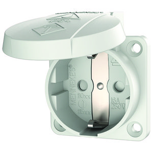 Inbouwwandcontactdoos 16A 2P+A 230V IP54 SCHUKO KI grijs