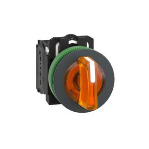 Illum.selector switch Flush mounted plastic orange 30 3 pos