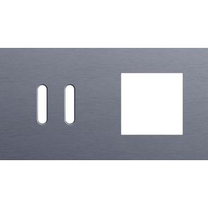 Afdekplaat 2-voud horiz. 71mm centerafst. 226-56807