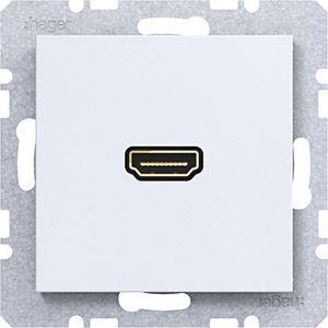 HDMI-contactdoos met 90gr. stekkeraansluiting, A.x/C.x licht