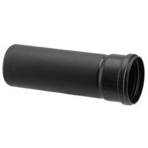 Pijp PP luchttoevoer + mof 80mm 250mm zwart