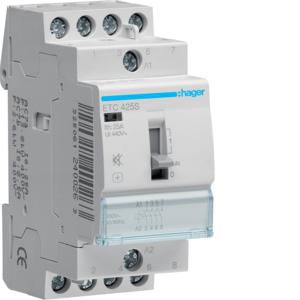 Magneetschakelaar 25A handbediening+autoresett 4 mk geruisarm 230VA