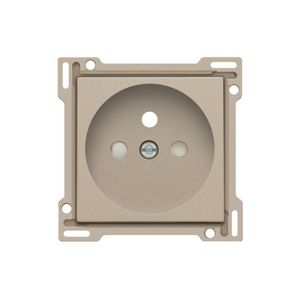 Afwerkingsset stopcontact penaarde/besch.afsl. champagne