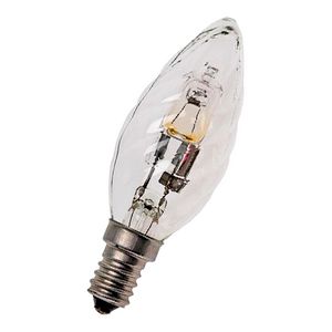 Hoogvolt halogeenlamp ECO Twisted C35 E14 20W helder VVE=10