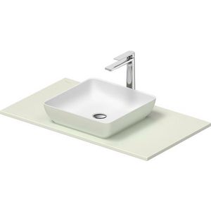 SIVIDA #268018 wastafelblad incl. opzetkom buitenzijde lichtgroen mat binnenzijde wit mat 880mm
