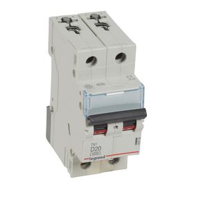 Installatieautomaat MCB TX3 2-polig D-karakteristiek 20A 6000A