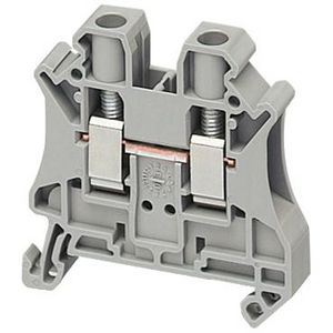 Doorvoerklem 6mm² 41A Enkel niveau Schroef Grijs VVE=50