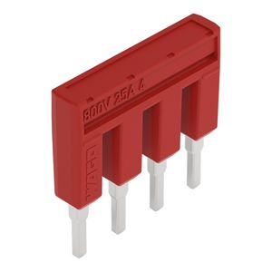Brug 4-voudig geisoleerd rood 2002-404/000-005 VVE=25