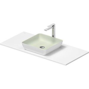 SIVIDA #268019 wastafelblad incl. opzetkom buitenzijde wit zijdemat binnenzijde lichtgroen 1080mm