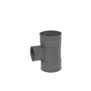PVC+ lijm T-stuk verlopend 88.5° grijs 110x40mm mof/mof/mof