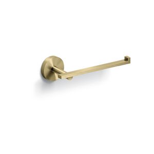 Toiletrolhouder L-vorm z klep goud geborst PVD Flat