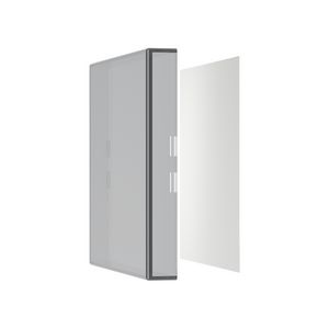 Afdekking plexiglas met tekststrook 66x66mm