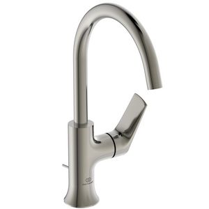 Wastafelmengkraan 114x226x311mm silver storm (rvs-look) 3.8l/m m. waste La Dolce Vita