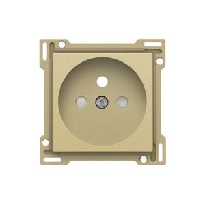 Afwerkingsset stopcontact penaarde/besch.afsl. gold