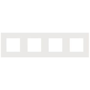 4-voudig afdekplaat hoh 71mm Pure steel white