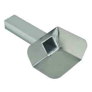 Kiezelbak alu. hoek rechts 45° 60x80mm L=450mm