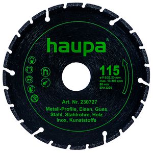 Slijpschijf doorslijp diamant Ø115mm alles muv steen