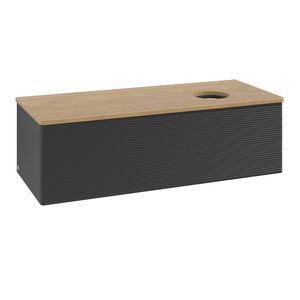 Wastafelonderkast Antao 1200x360x500mm Black Matt Lacquer K34111PD