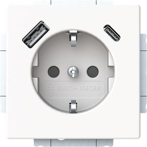 Wcd ra kv + 1xUSB-A + 1xUSB-C voeding f-mat wit (20 EUCB2USBAC-884)