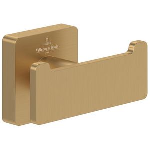 Dubbele handdoekhaak  Elements - Striking Brushed Gold