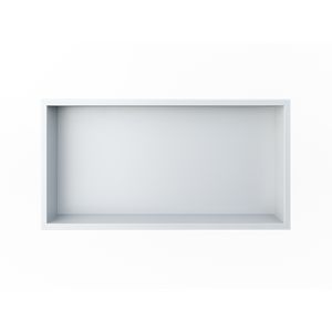 BASIC BOX inbouwnis 600x300x70mm rvs met flens wit