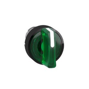Kop verlichte keuzeschakelaar,-3 posities-diam.22mm-Groen-