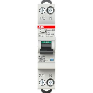 DS301CM C10 A30 Compact DS301CM 1P+N 10A C 30mA A 6kA