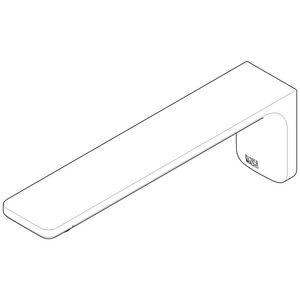 Uitloop 210mm, 3,78l/min. chr