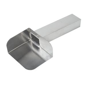 Hoekkiezelbak links aluminium 60x80mm 90° L=600mm