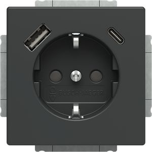 Wcd ra kv + 1xUSB-A + 1xUSB-C voeding f-antraciet (20 EUCB2USBAC-81)