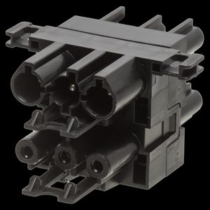H-verdeler 1 in 3 uit schroefmontage zwart (AC166 GVH 4/ 3)