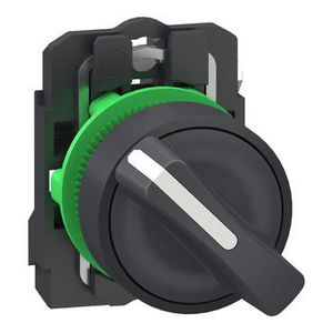 Keuzeschakelaar Harmony XB5 grijs Plastic zwart 22mm 2 stand